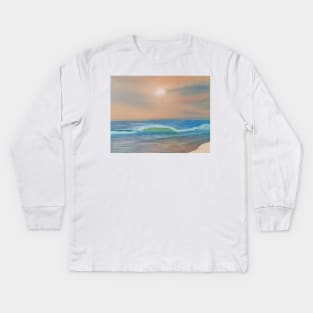 Sea Breeze oil painting by Tabitha Kremesec Kids Long Sleeve T-Shirt